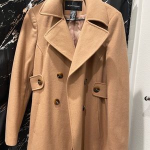 Moda international tan long up to knee pea coat